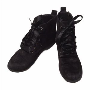 Black Velvet Fall Boots Little Girl Size 13